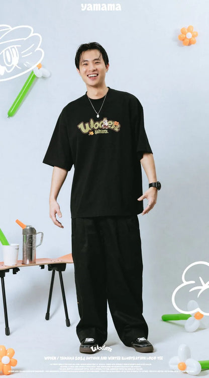 WODEN 2025 Spring & Summer YAMAMA illustration LOGO Tee