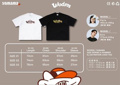 WODEN 2025 Spring & Summer YAMAMA illustration LOGO Tee
