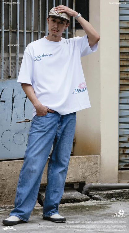 WODEN 2025 Spring & Summer 004 Peace Slogan Tee