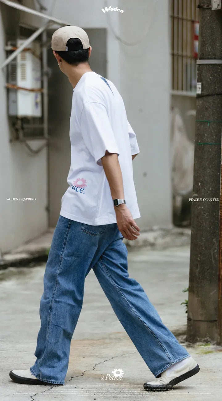 WODEN 2025 Spring & Summer 004 Peace Slogan Tee