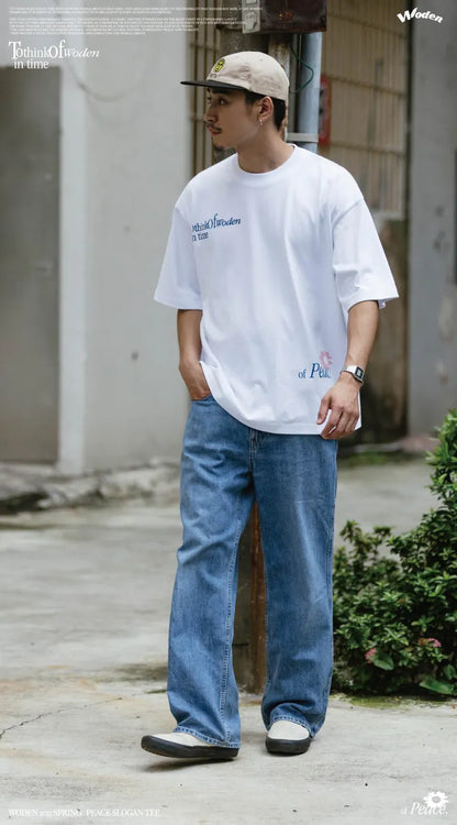 WODEN 2025 Spring & Summer 004 Peace Slogan Tee
