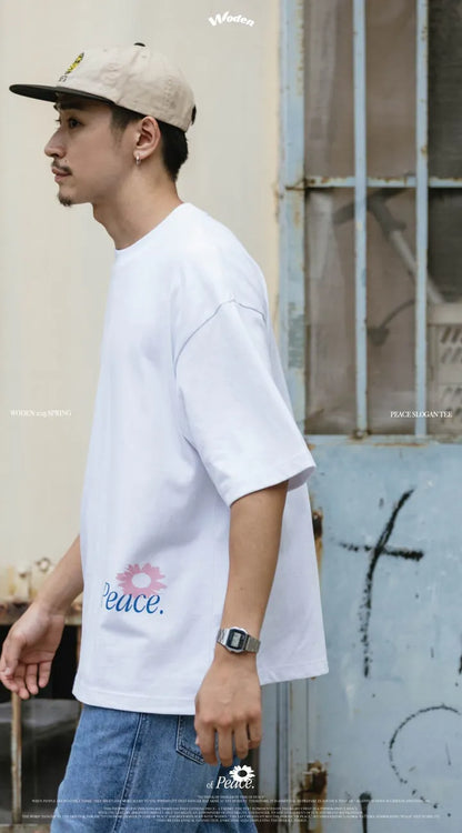 WODEN 2025 Spring & Summer 004 Peace Slogan Tee
