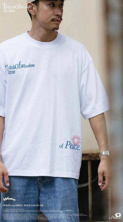 WODEN 2025 Spring & Summer 004 Peace Slogan Tee