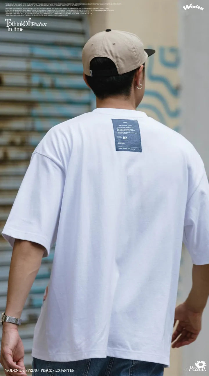 WODEN 2025 Spring & Summer 004 Peace Slogan Tee