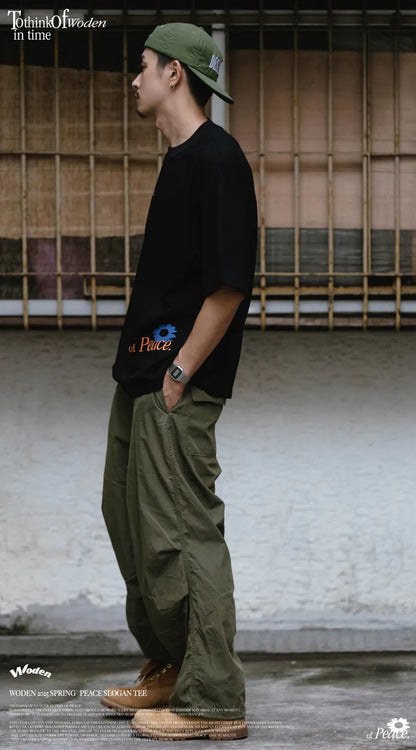 WODEN 2025 Spring & Summer 004 Peace Slogan Tee