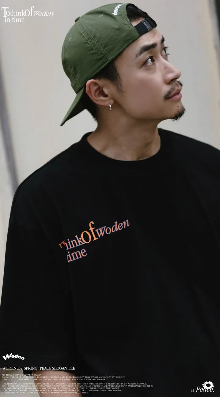 WODEN 2025 Spring & Summer 004 Peace Slogan Tee