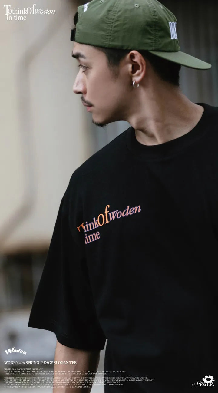 WODEN 2025 Spring & Summer 004 Peace Slogan Tee