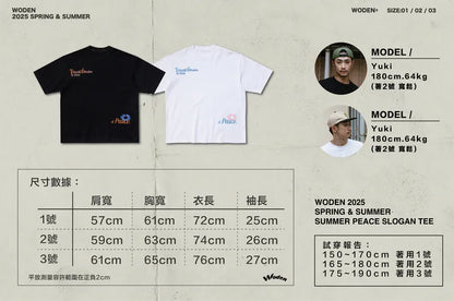 WODEN 2025 Spring & Summer 004 Peace Slogan Tee