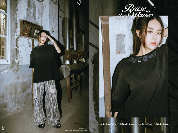 COWAVE 2025 Spring & Summer Neckline Printing Tee