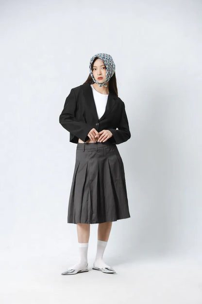 YOKO OW純色短版西裝外套