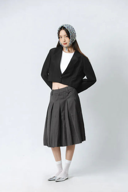 YOKO OW純色短版西裝外套