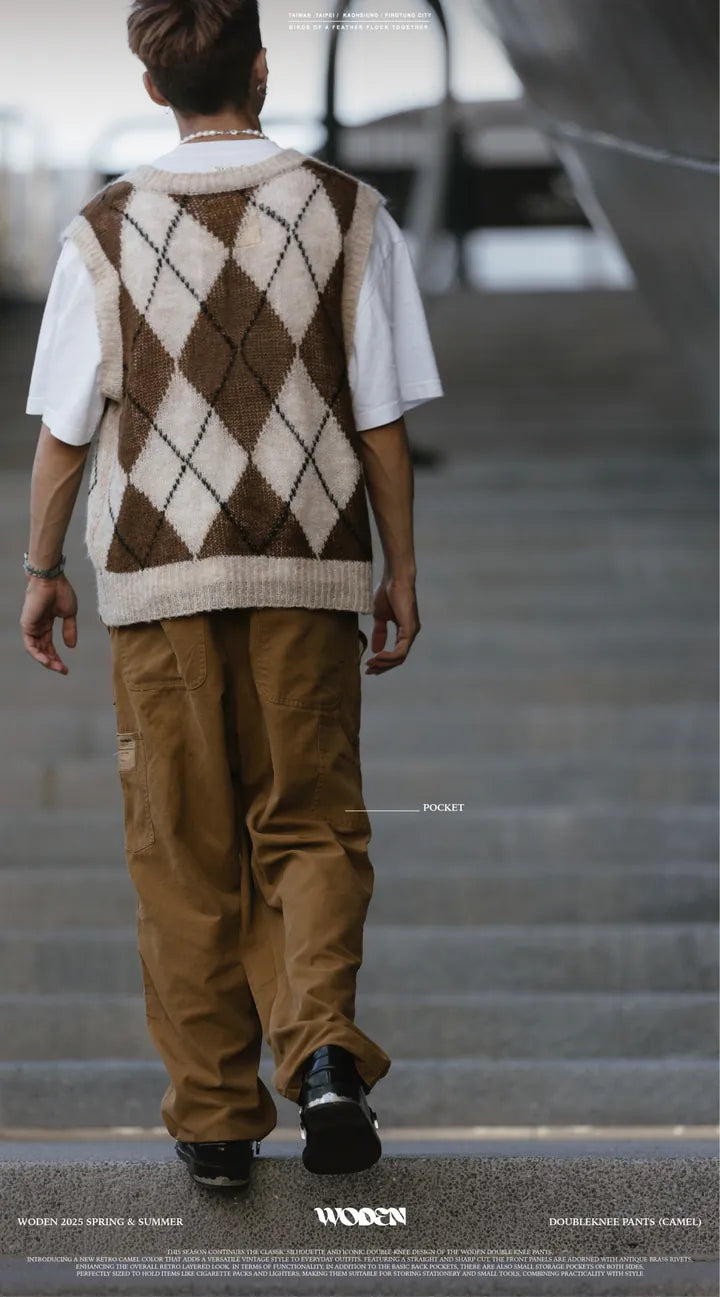 WODEN 2025 Spring & Summer 038 Doubleknee Pants (Camel)