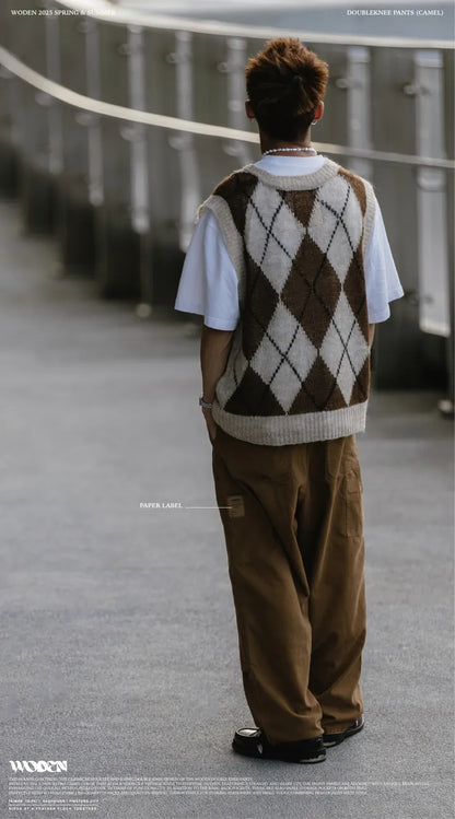 WODEN 2025 Spring & Summer 038 Doubleknee Pants (Camel)