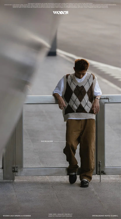 WODEN 2025 Spring & Summer 038 Doubleknee Pants (Camel)