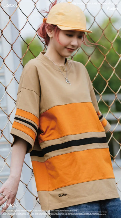 WODEN 2025 Spring & Summer 043 Retro Patchwork Tee