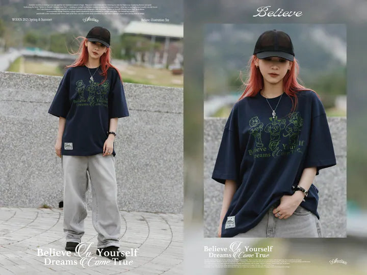WODEN 2025 Spring & Summer 060 Believe illustration Tee