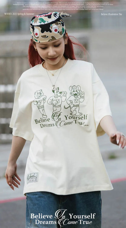 WODEN 2025 Spring & Summer 060 Believe illustration Tee