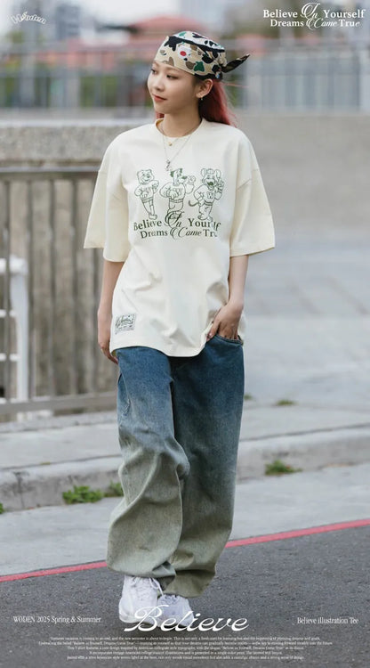 WODEN 2025 Spring & Summer 060 Believe illustration Tee