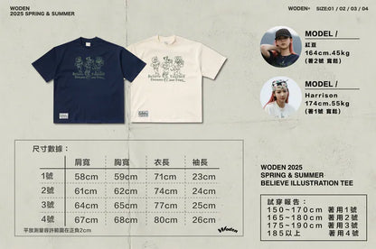 WODEN 2025 Spring & Summer 060 Believe illustration Tee