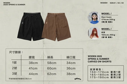 WODEN 2025 Spring & Summer 042 Carved DW Shorts