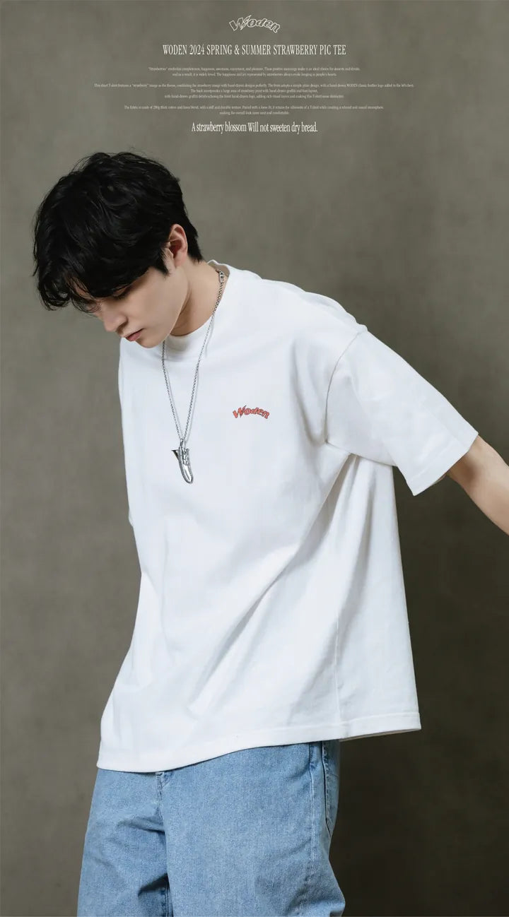 WODEN 2024 Spring & Summer 032 Strawberry Pic Tee