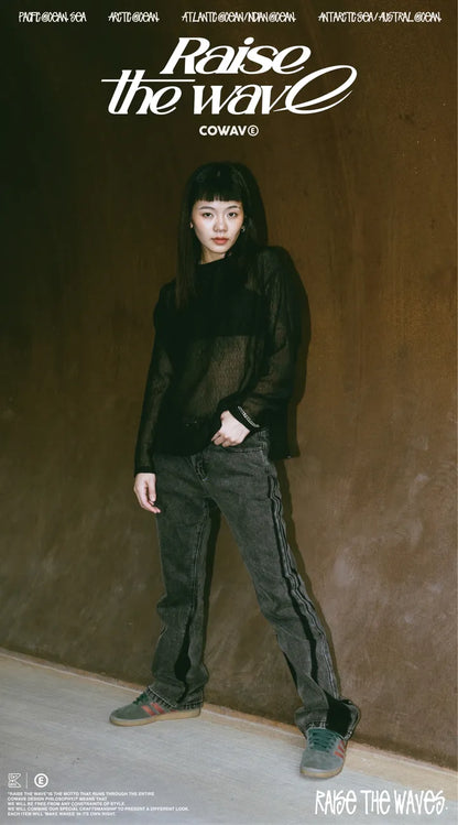 COWAVE 2024 Spring & Summer Patch Denim Jeans