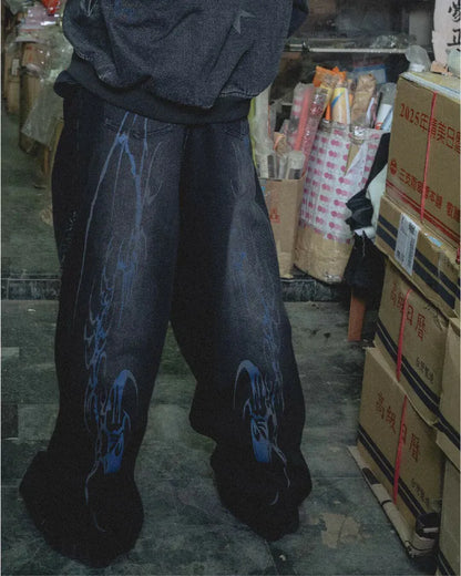 parallax.tp 25 S/S “Runes” Baggy Jeans