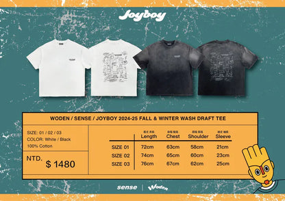 WODEN / sense / Joyboy 2024 Fall & Winter 019 Wash Draft Tee