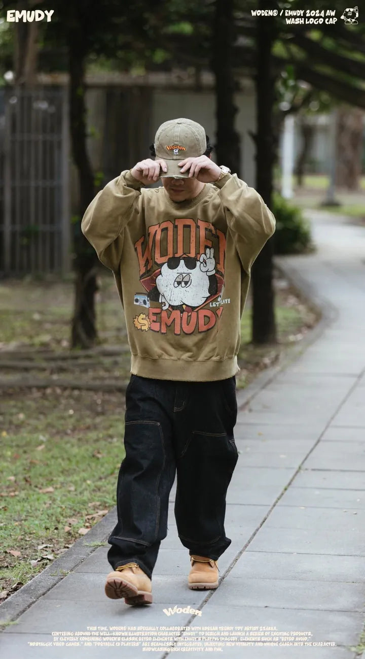 WODEN / Emudy 2024 Autumn & Winter 058 Wash LOGO Cap