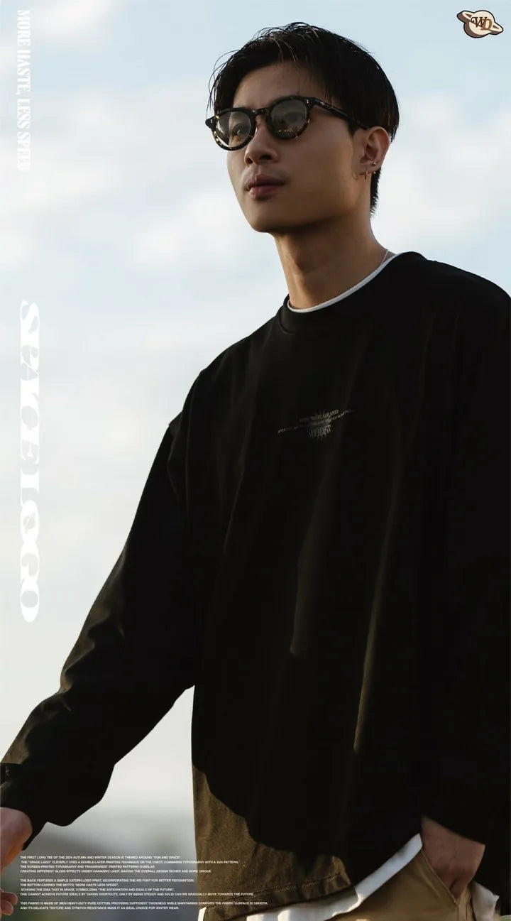 WODEN 2023 Autumn & Winter 041 Space LOGO L/S tee