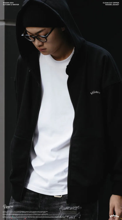 WODEN 2024 Autumn & Winter 055 Clean Cut Zipper Hoodie Jacket