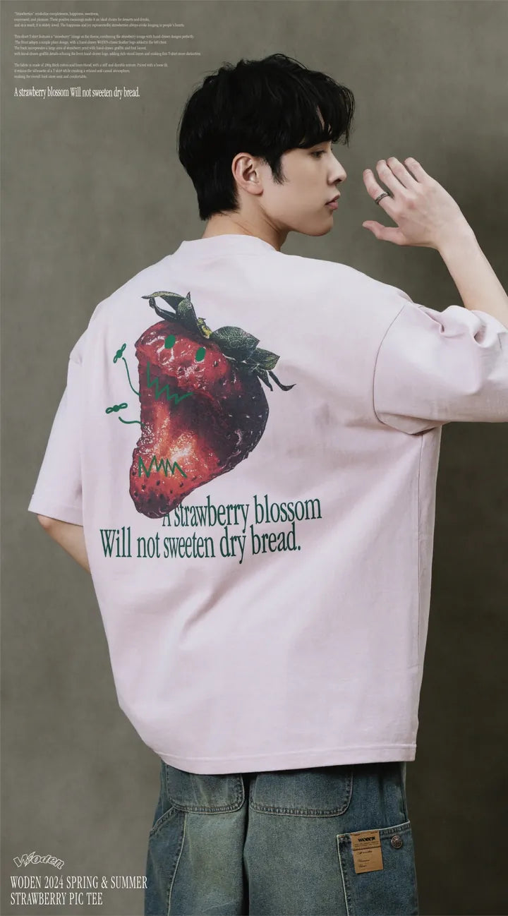 WODEN 2024 Spring & Summer 032 Strawberry Pic Tee