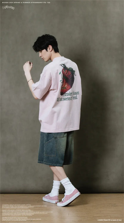 WODEN 2024 Spring & Summer 032 Strawberry Pic Tee