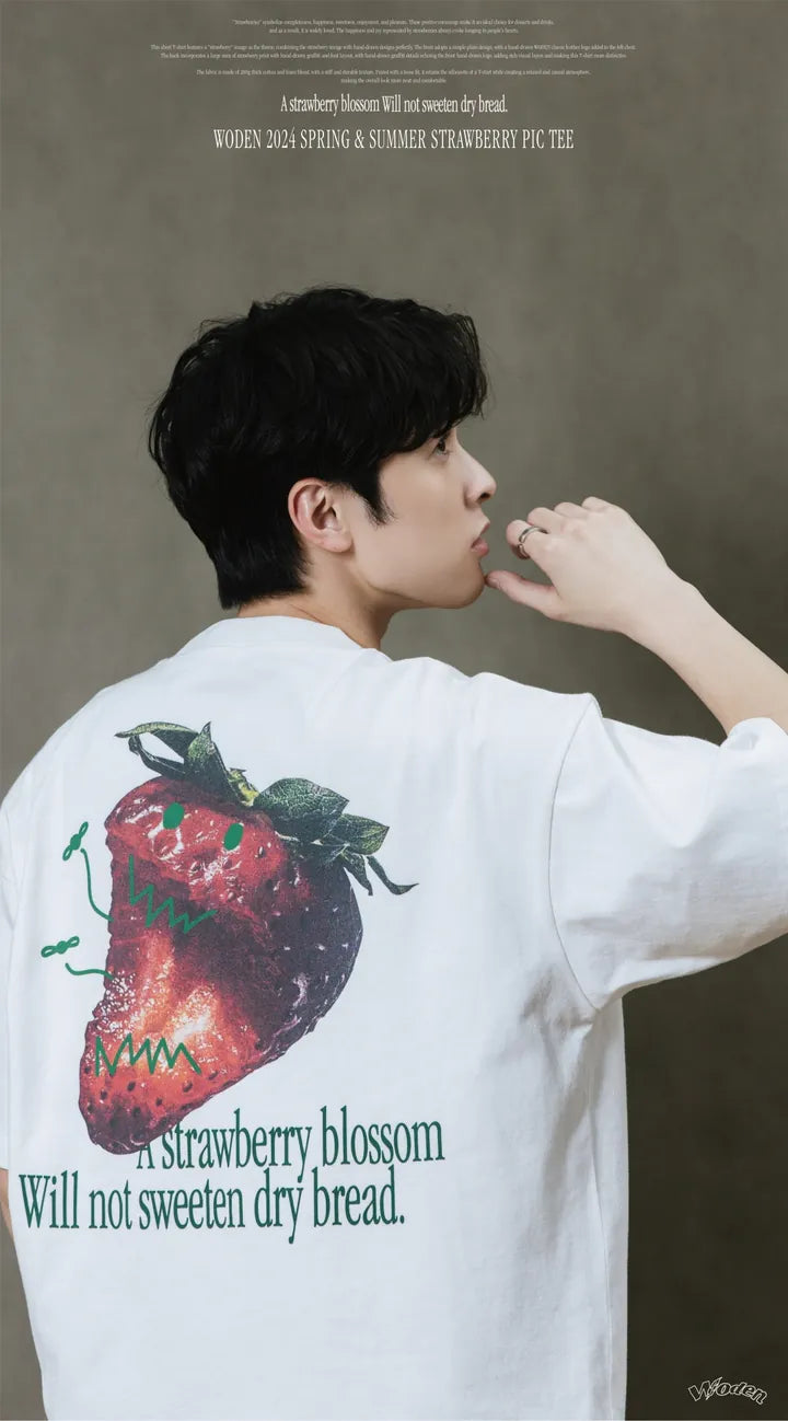WODEN 2024 Spring & Summer 032 Strawberry Pic Tee