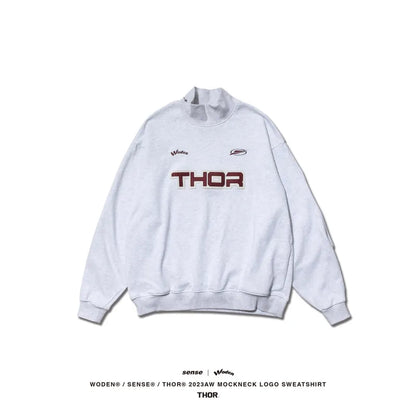WODEN® / sense® / THOR® 2023 Autumn & Winter 057 mockneck logo sweatshirt