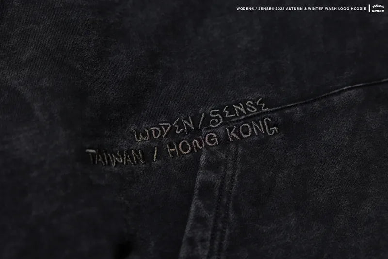 WODEN® / sense® 2023 Autumn & Winter 049 Wash LOGO Hoodie