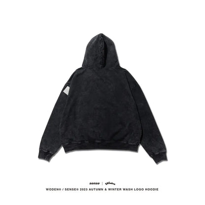 WODEN® / sense® 2023 Autumn & Winter 049 Wash LOGO Hoodie