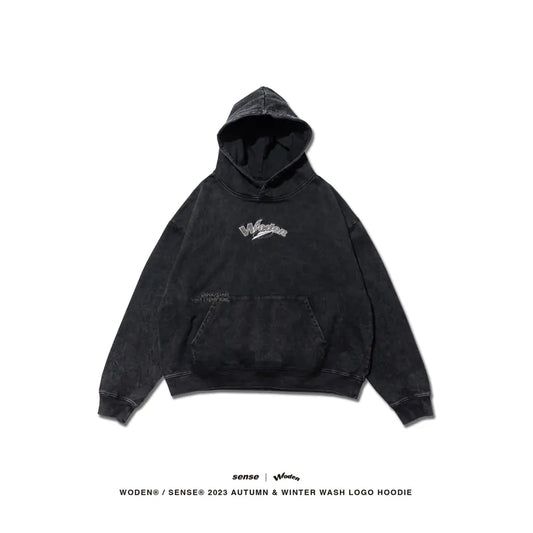 WODEN® / sense® 2023 Autumn & Winter 049 Wash LOGO Hoodie