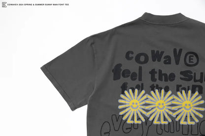 COWAVE 24SS Sunny man font tee