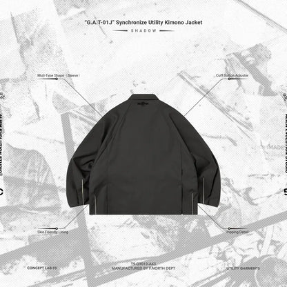 AES x GOOPiMADE “G.A.T-01J” Synchronize Utility Kimono Jacket - Shadow