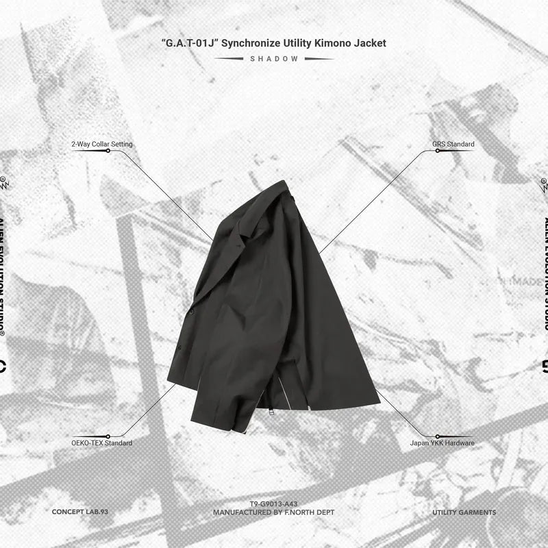 AES x GOOPiMADE “G.A.T-01J” Synchronize Utility Kimono Jacket - Shadow