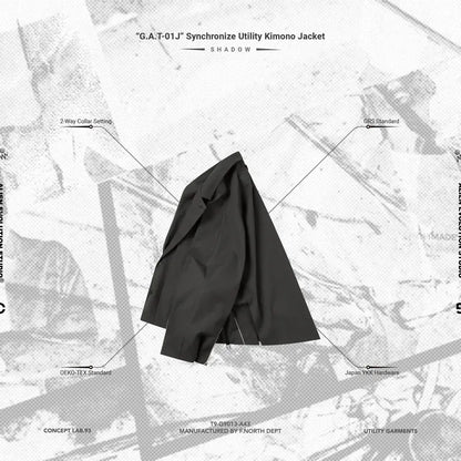 AES x GOOPiMADE “G.A.T-01J” Synchronize Utility Kimono Jacket - Shadow