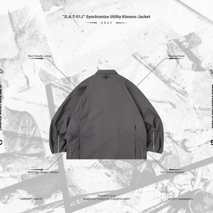 AES x GOOPiMADE “G.A.T-01J” Synchronize Utility Kimono Jacket - Gray