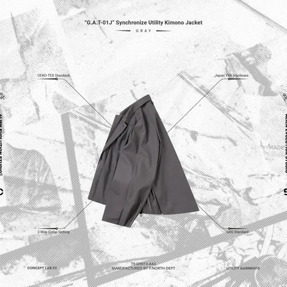AES x GOOPiMADE “G.A.T-01J” Synchronize Utility Kimono Jacket - Gray