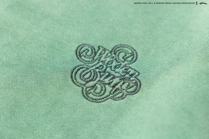 WODEN 2024 Fall & Winter 027 Wash Carved Sweatshirt