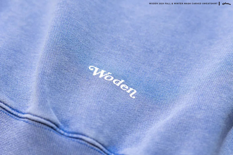 WODEN 2024 Fall & Winter 027 Wash Carved Sweatshirt