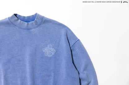 WODEN 2024 Fall & Winter 027 Wash Carved Sweatshirt