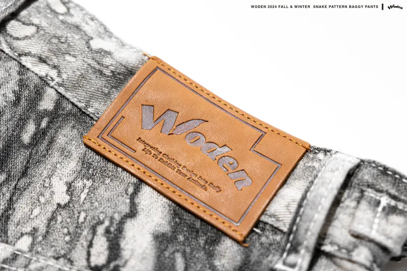 WODEN 2024 Fall & Winter 030 Snake Pattern Baggy Pants