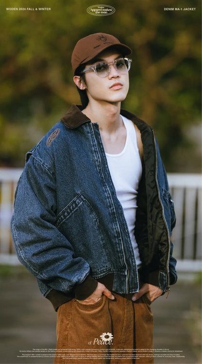 WODEN 2024 FALL & WINTER 031 DENIM MA-1 JACKET