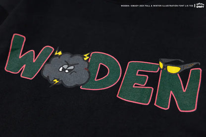 WODEN® / Emudy 2024 Fall & Winter 039 illustration Font L/S Tee